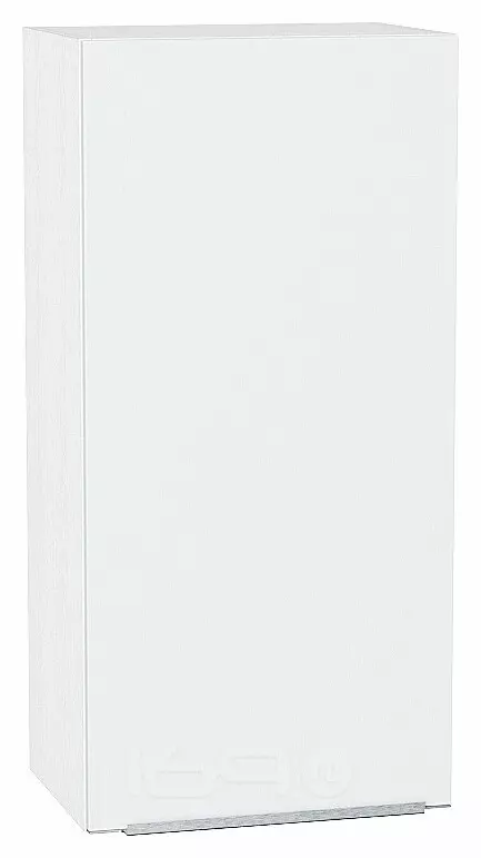 Шкаф верхний с 1-ой дверцей Фьюжн Silky White Белый 920*400*320