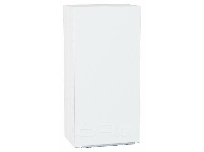 Шкаф верхний с 1-ой дверцей Фьюжн Silky White Белый 920*450*320