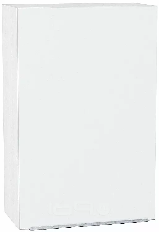 Шкаф верхний с 1-ой дверцей Фьюжн Silky White Белый 920*600*320
