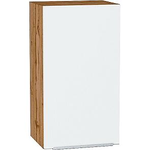 Шкаф верхний с 1-ой дверцей Фьюжн Silky White Дуб Вотан 716*400*320