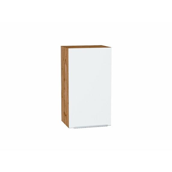 Шкаф верхний с 1-ой дверцей Фьюжн Silky White Дуб Вотан 716*400*320