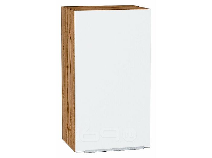 Шкаф верхний с 1-ой дверцей Фьюжн Silky White Дуб Вотан 716*400*320