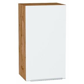 Шкаф верхний с 1-ой дверцей Фьюжн Silky White Дуб Вотан 716*400*320