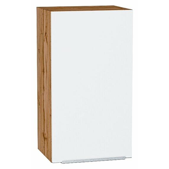 Шкаф верхний с 1-ой дверцей Фьюжн Silky White Дуб Вотан 716*400*320
