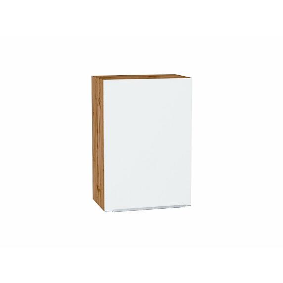 Шкаф верхний с 1-ой дверцей Фьюжн Silky White Дуб Вотан 716*500*320