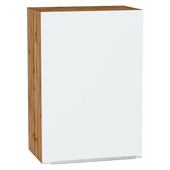 Шкаф верхний с 1-ой дверцей Фьюжн Silky White Дуб Вотан 716*500*320