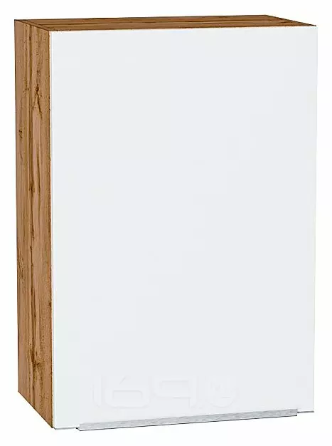 Шкаф верхний с 1-ой дверцей Фьюжн Silky White Дуб Вотан 716*500*320