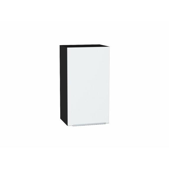 Шкаф верхний с 1-ой дверцей Фьюжн Silky White Graphite 716*400*320