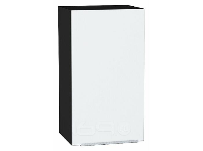 Шкаф верхний с 1-ой дверцей Фьюжн Silky White Graphite 716*400*320