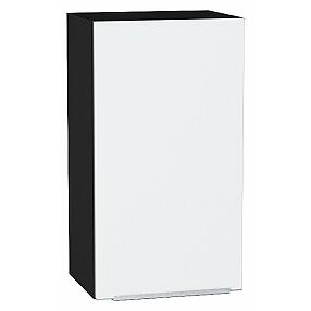 Шкаф верхний с 1-ой дверцей Фьюжн Silky White Graphite 716*400*320