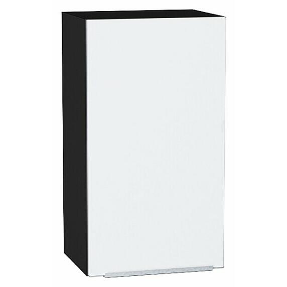 Шкаф верхний с 1-ой дверцей Фьюжн Silky White Graphite 716*400*320