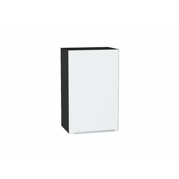 Шкаф верхний с 1-ой дверцей Фьюжн Silky White Graphite 716*450*320
