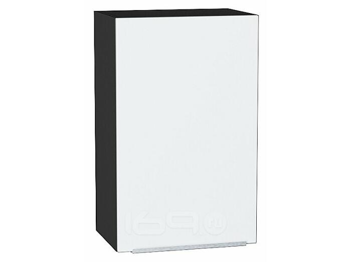 Шкаф верхний с 1-ой дверцей Фьюжн Silky White Graphite 716*450*320