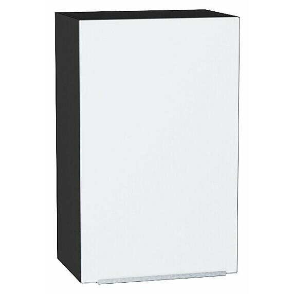 Шкаф верхний с 1-ой дверцей Фьюжн Silky White Graphite 716*450*320