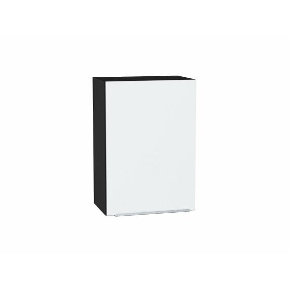 Шкаф верхний с 1-ой дверцей Фьюжн Silky White Graphite 716*500*320