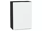Шкаф верхний с 1-ой дверцей Фьюжн Silky White Graphite 716*500*320
