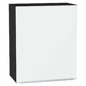 Шкаф верхний с 1-ой дверцей Фьюжн Silky White Graphite 716*600*320