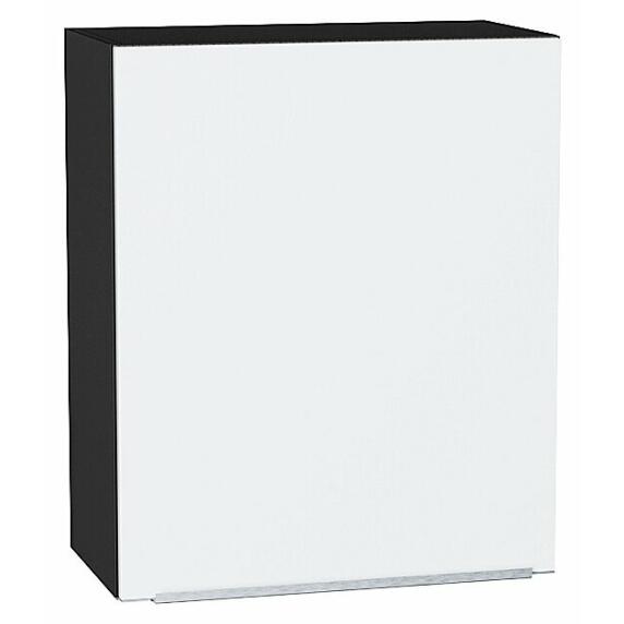 Шкаф верхний с 1-ой дверцей Фьюжн Silky White Graphite 716*600*320