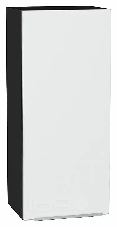 Шкаф верхний с 1-ой дверцей Фьюжн Silky White Graphite 920*400*320