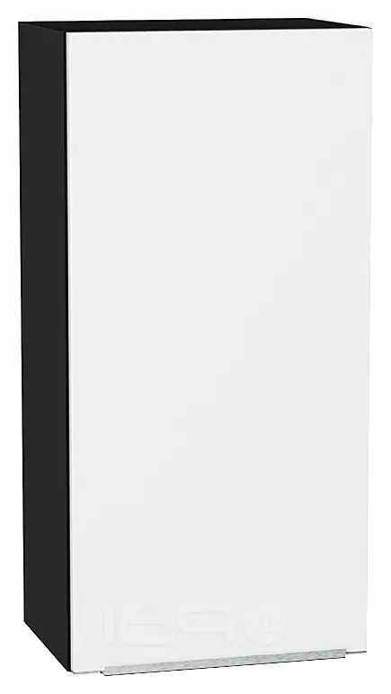 Шкаф верхний с 1-ой дверцей Фьюжн Silky White Graphite 920*450*320