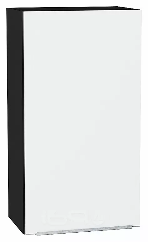 Шкаф верхний с 1-ой дверцей Фьюжн Silky White Graphite 920*500*320