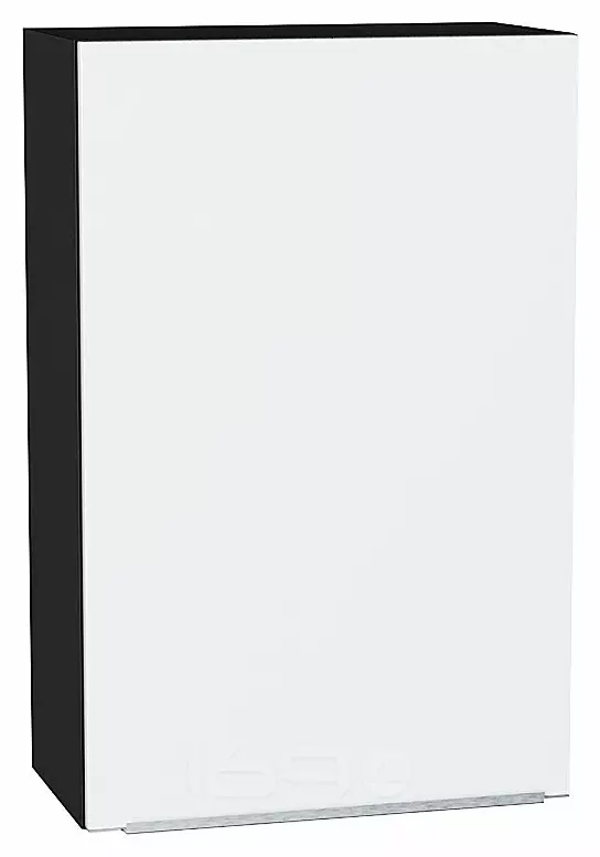 Шкаф верхний с 1-ой дверцей Фьюжн Silky White Graphite 920*600*320