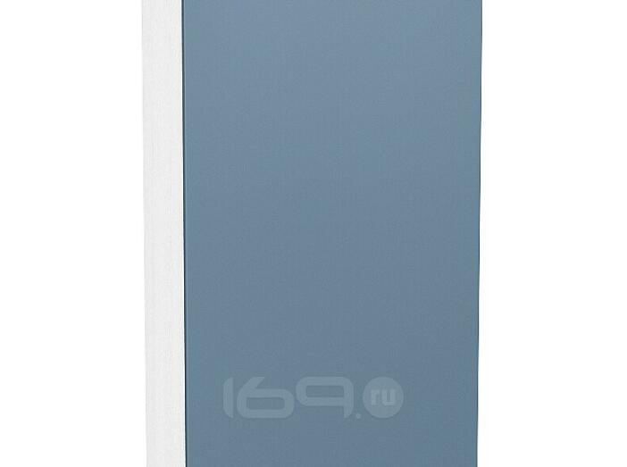 Шкаф верхний с 1-ой дверцей Фьюжн В 509 Silky Blue-Белый