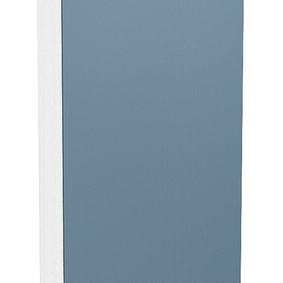 Шкаф верхний с 1-ой дверцей Фьюжн В 509 Silky Blue-Белый