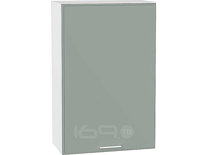 Шкаф верхний с 1-ой дверцей Квадро Аквамарин/Белый 920*600*321