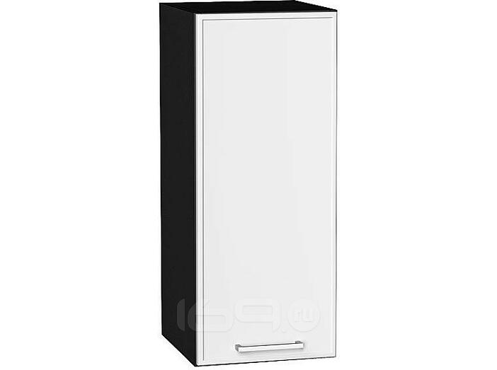 Шкаф верхний с 1-ой дверцей Квадро Белый/Graphite 716*300*321
