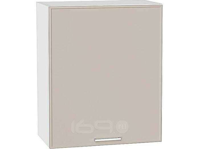 Шкаф верхний с 1-ой дверцей Квадро Кашемир/Белый 716*600*321