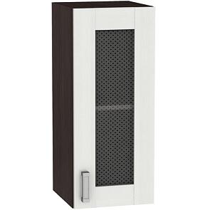 Шкаф верхний с 1-ой остекленной дверцей Лофт В 300 Snow Veralinga-Венге