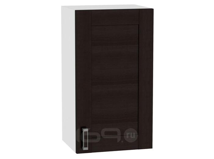 Шкаф верхний с 1-ой дверцей Лофт В 400 Wenge Veralinga-Белый
