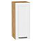 Шкаф верхний с 1-ой дверцей Нео White Silk/Дуб Вотан 716*300*320