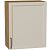 Шкаф верхний с 1-ой дверцей Сканди Cream Silkwood/Дуб Вотан 716*600*320