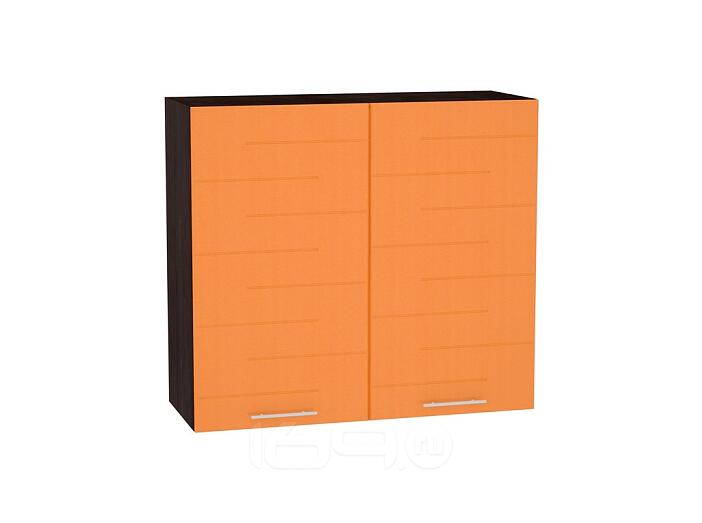 Шкаф верхний с 2-мя дверцами Техно В 800 Оранжевый металлик-Венге
