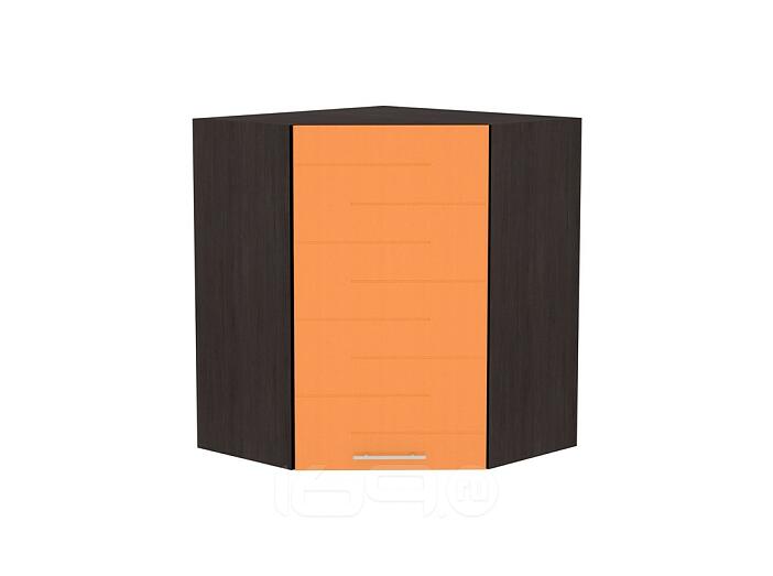 Шкаф верхний угловой Техно ВУ 590 Оранжевый металлик-Венге