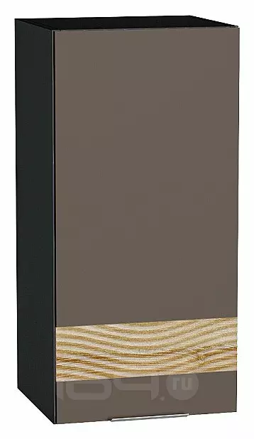 Шкаф верхний с 1-ой дверцей Терра DL Смоки Софт Graphite 716*350*318