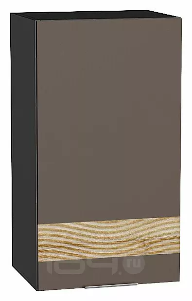 Шкаф верхний с 1-ой дверцей Терра DL Смоки Софт Graphite 716*400*318