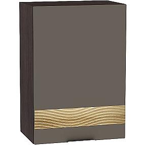 Шкаф верхний с 1-ой дверцей Терра DL В 500 Смоки Софт-Венге