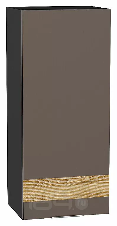 Шкаф верхний с 1-ой дверцей Терра DR Смоки Софт Graphite 920*400*318