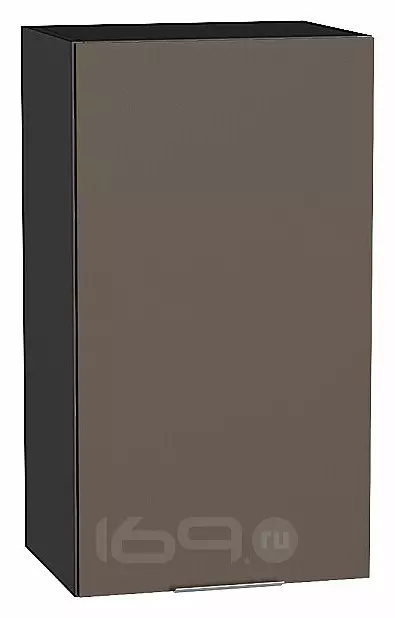 Шкаф верхний с 1-ой дверцей Терра Смоки Софт Graphite 716*400*318