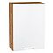 Шкаф верхний с 1-ой дверцей Валерия-М Белый глянец Дуб Вотан 716*500*318