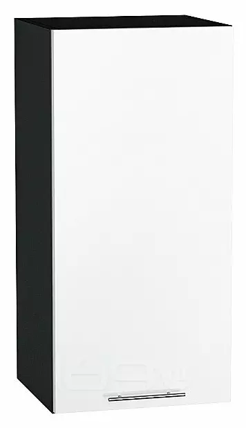 Шкаф верхний с 1-ой дверцей Валерия-М Белый глянец Graphite 716*350*318