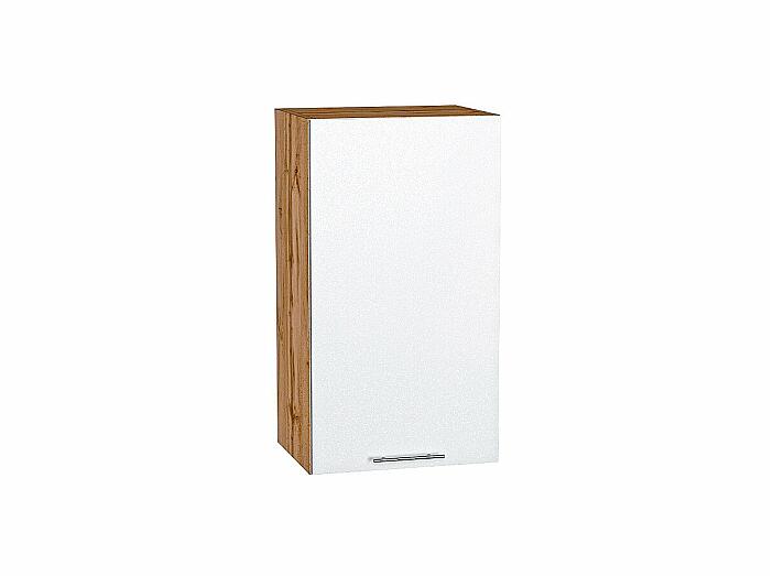 Шкаф верхний с 1-ой дверцей Валерия-М Белый металлик Дуб Вотан 716*400*318