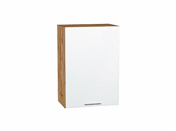 Шкаф верхний с 1-ой дверцей Валерия-М Белый металлик Дуб Вотан 716*500*318