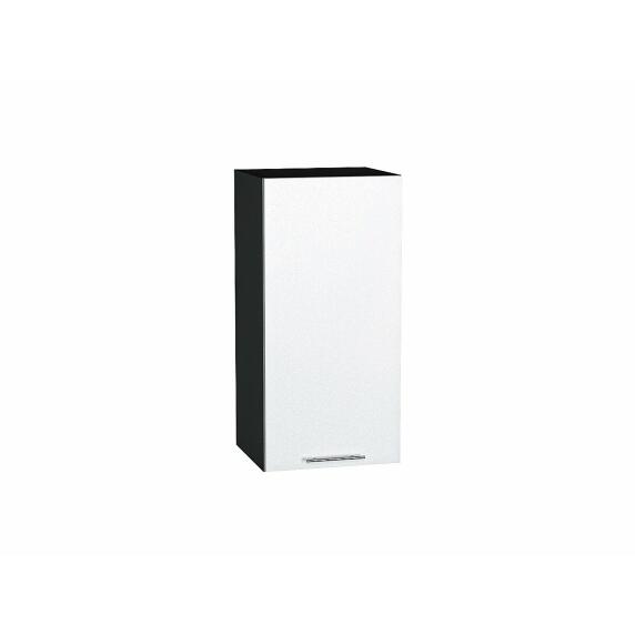 Шкаф верхний с 1-ой дверцей Валерия-М Белый металлик Graphite 716*350*318