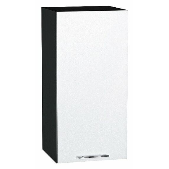 Шкаф верхний с 1-ой дверцей Валерия-М Белый металлик Graphite 716*350*318