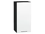Шкаф верхний с 1-ой дверцей Валерия-М Белый металлик Graphite 716*350*318