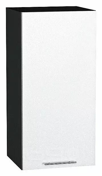 Шкаф верхний с 1-ой дверцей Валерия-М Белый металлик Graphite 716*350*318